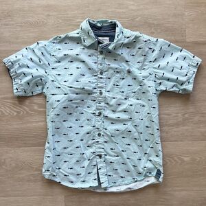 Distortion Boys Shark Button Up-Size M (10-12)